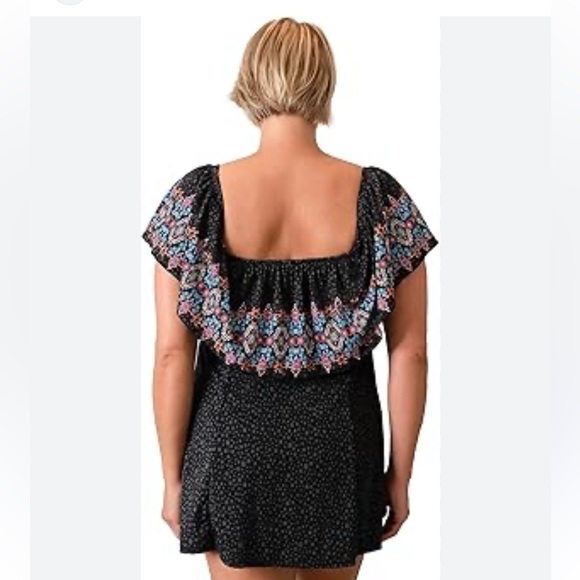 Fit 4 UR Thighs Maya Border  of  the Shoulder Dress NWOT - Picture 4 of 8